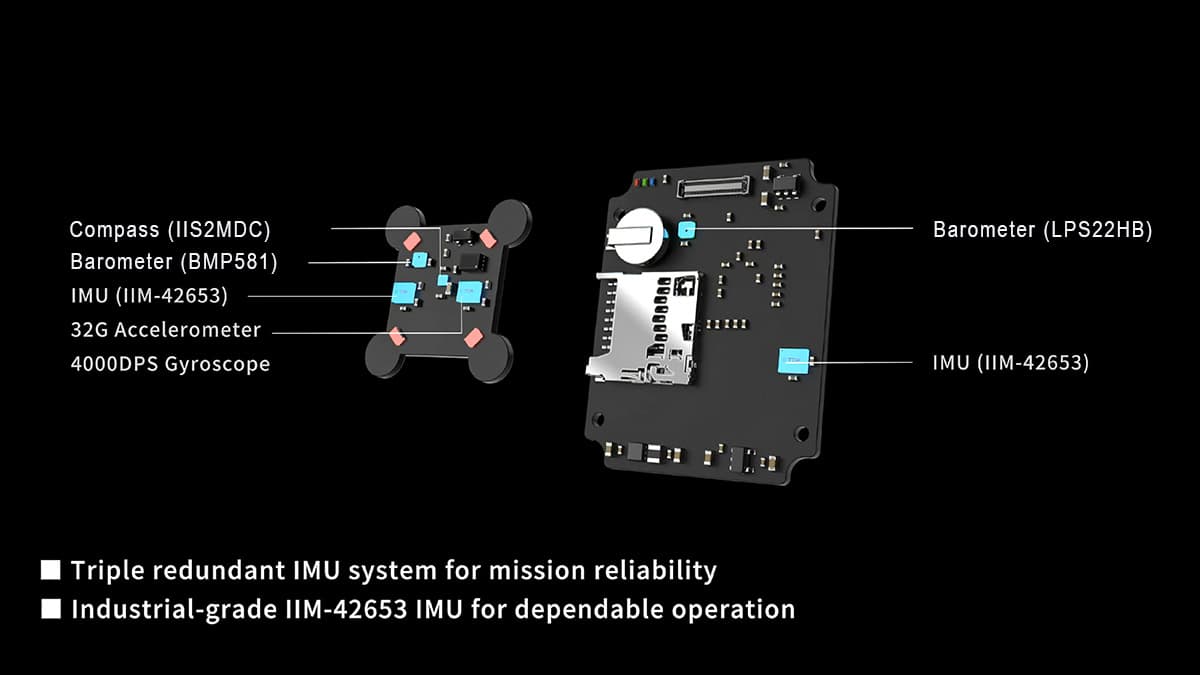 YARI V6X flight controller with Pixhawk Autopilot Bus carrier for ArduPilot and PX4 UAVs